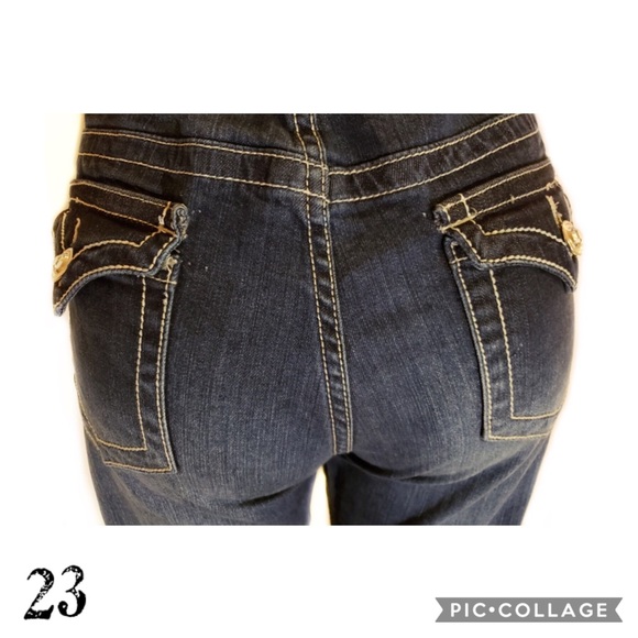 🌲3/$20 Ms. Firefly Low Waist Bootcut Flare Blue Jeans 12 - Picture 5 of 7